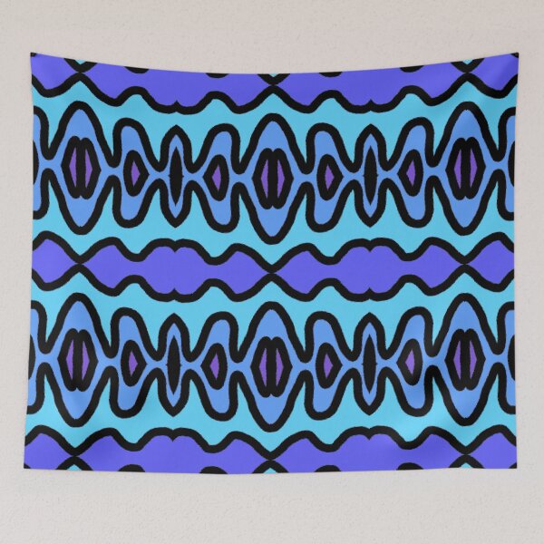 Item preview, Blue Purple Color Waves designed and sold by awsomepatterns.