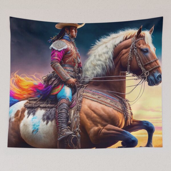 Item preview, Cheyenne warrior on horse designed and sold by M-Y-A-R-T-.