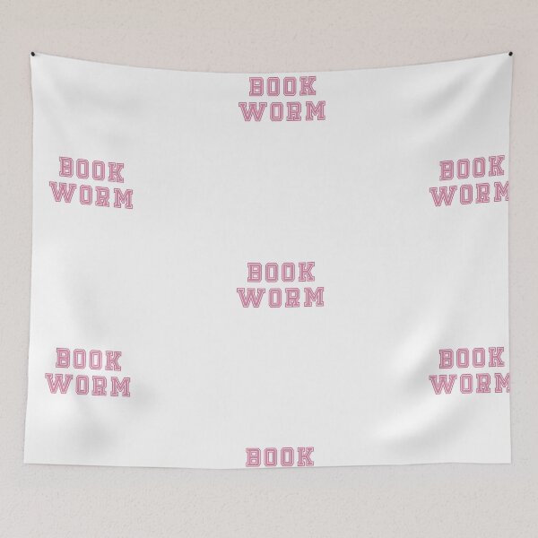Item preview, Pink Bookworm Collegiate designed and sold by TeakettleBooks.