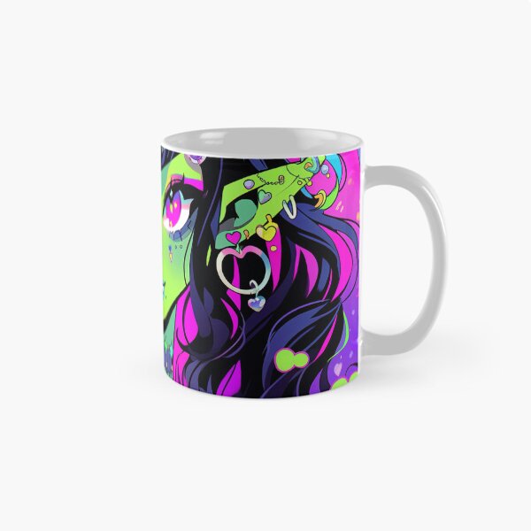 Item preview, Kawaii Bright Green Winged Demon Anime Girl designed and sold by bubblegoth.