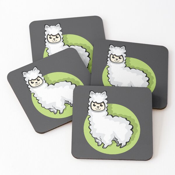 Item preview, cute alpaca on meadow in comic cartoon style designed and sold by AndreMi.