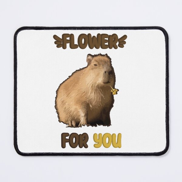 Item preview, Cute capybara with flower designed and sold by Jakub Nowak.
