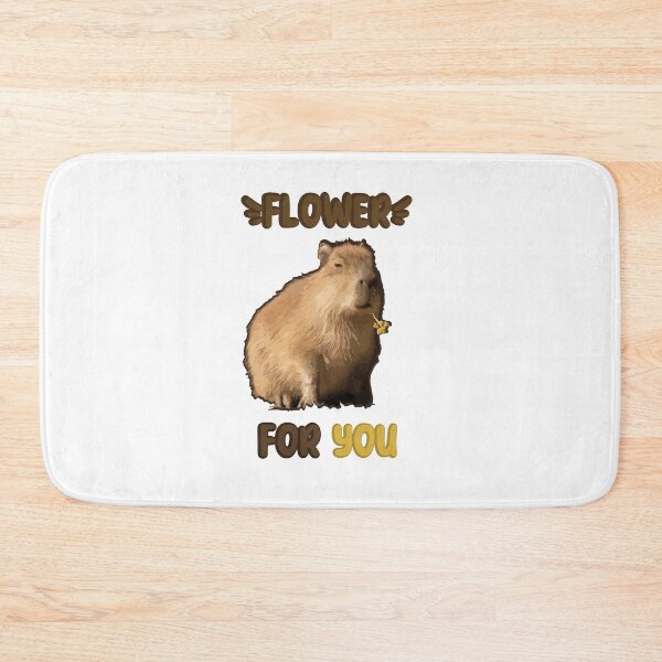 Item preview, Cute capybara with flower designed and sold by Jakub Nowak.
