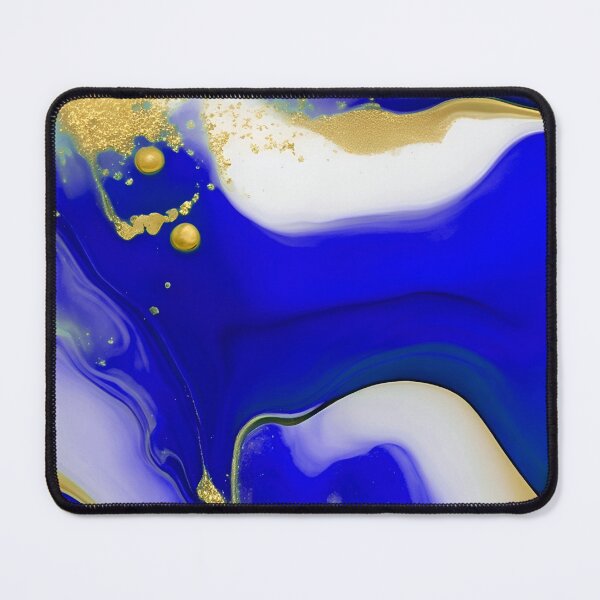 Item preview, Royal Blue and Golden Liquid Swirls Style 1 designed and sold by Darcy777.
