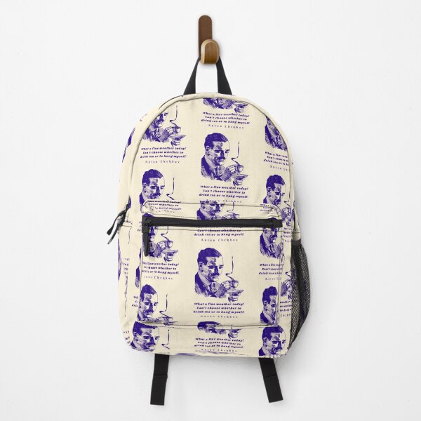 Item preview, Anton Chekhov Funny Quote: “What a fine weather today! Can't choose whether to drink tea or to hang myself.” designed and sold by artbleed.