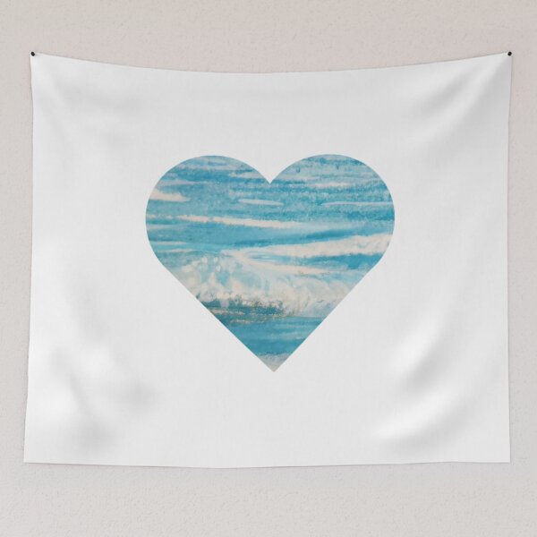 Item preview, Heart of waves - watercolor painting  designed and sold by JewelsNova.