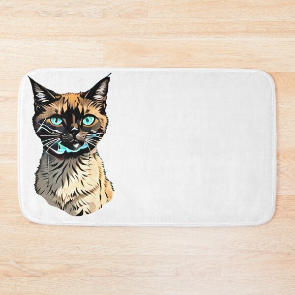 Item preview, Siamese Cat Head 1 Neo Electric Blue Eyes designed and sold by wojysmokes.