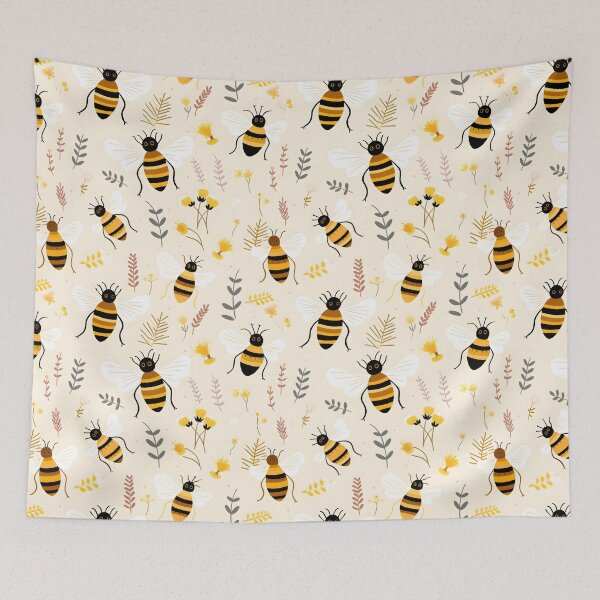 Aperçu de l'œuvre Nid d'abeille et motif d'abeille 21 créée et vendue par DigitalPatternx.