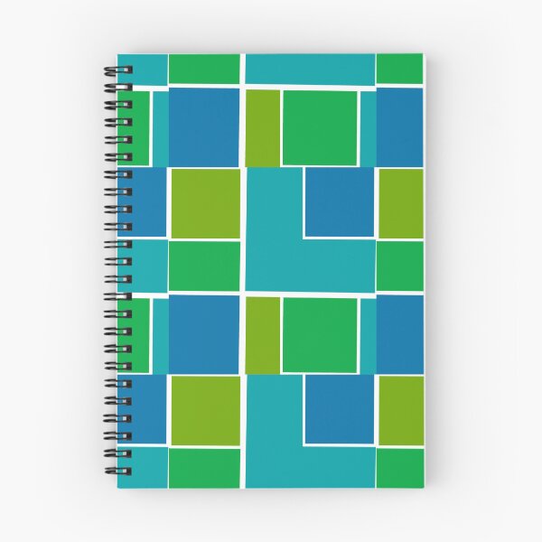 Aperçu de l'œuvre Motif de carrés rectangle bleu vert créée et vendue par awsomepatterns.