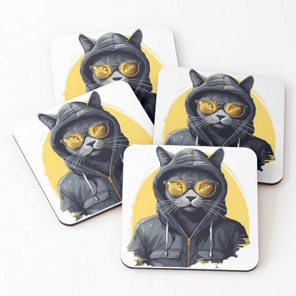 Item preview, Urban Zen Guardian: Chartreux Cat Spirit | Cat Lovers designed and sold by DarcoDesigns.