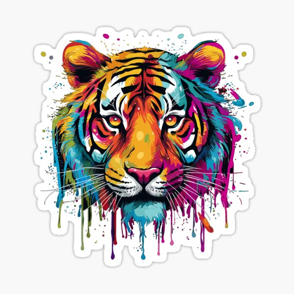 Rainbow tiger Sticker