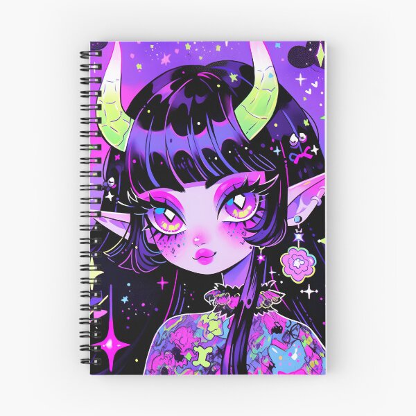 Item preview, Kawaii Chibi Pink Purple Demon Anime Girl designed and sold by bubblegoth.