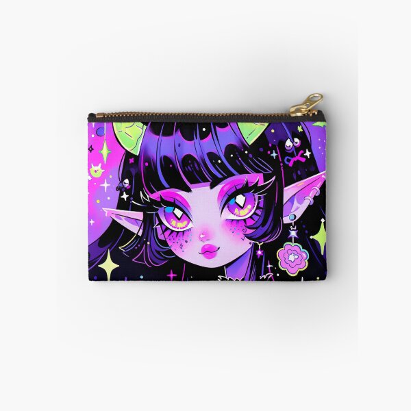 Item preview, Kawaii Chibi Pink Purple Demon Anime Girl designed and sold by bubblegoth.