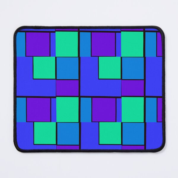 Item preview, Green Purple Blue Rectangle Squares Pattern  designed and sold by awsomepatterns.