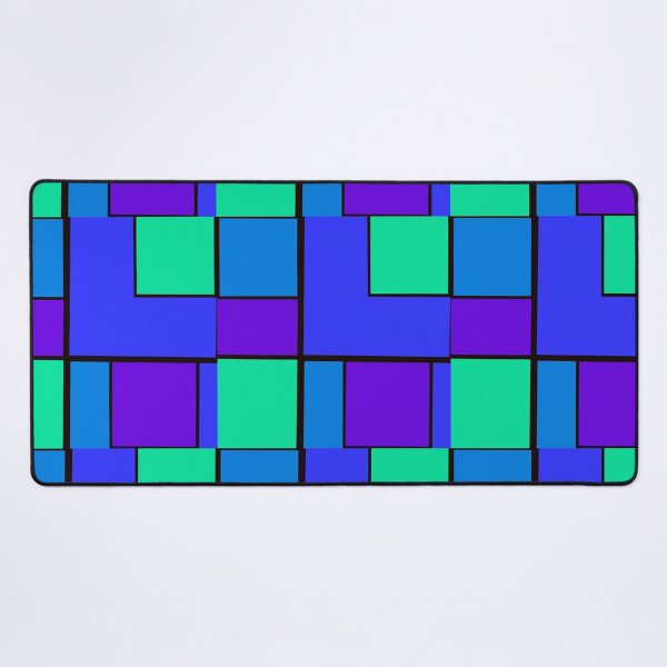 Item preview, Green Purple Blue Rectangle Squares Pattern  designed and sold by awsomepatterns.