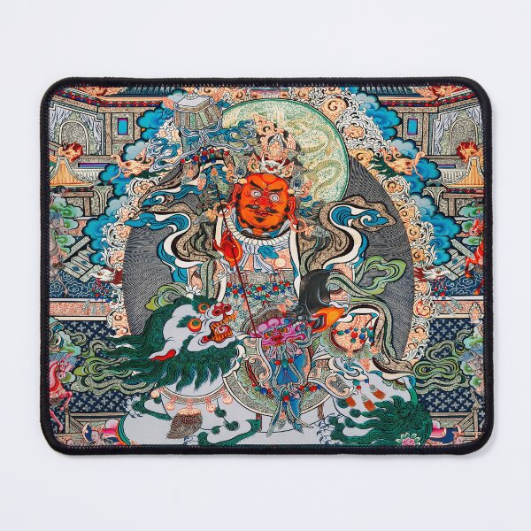 Item preview, Treasure Heavenly King Blue Thangka Buddhism Fine Art Prints designed and sold by Mulan-Prints.