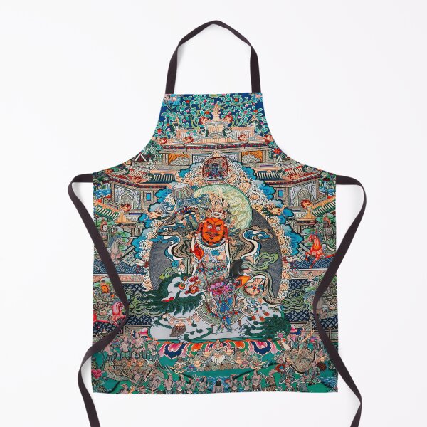 Item preview, Treasure Heavenly King Blue Thangka Buddhism Fine Art Prints designed and sold by Mulan-Prints.