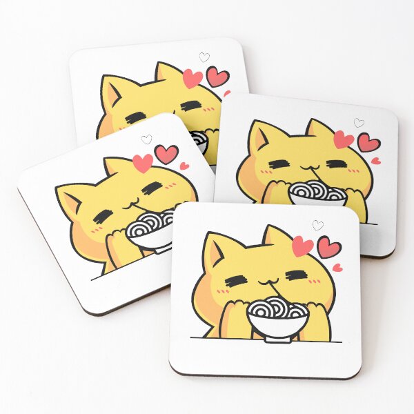 Item preview, cat eat ramen designed and sold by Danii-Shop.