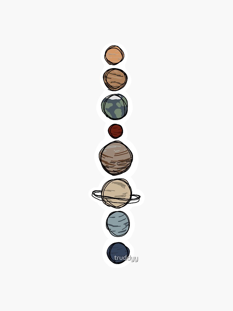 Solar System Diagram Anatomy Drawing · Creative Fabrica