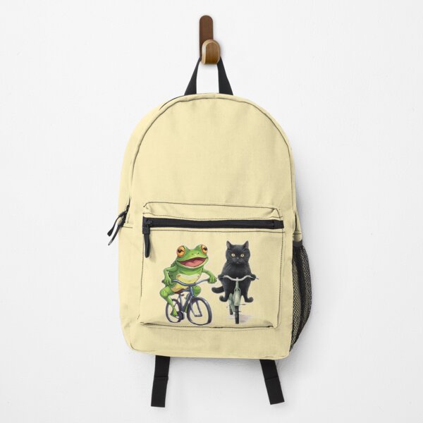 Item preview, FROG AND CAT FRIENDS ON BICYCLES CUTE GIFTS  designed and sold by Filmharmony.