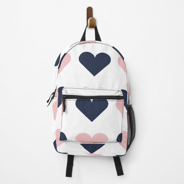 Item preview, Large NAVY BLUE, BABY PINK & WHITE LOVE HEARTS designed and sold by RachelMacht.