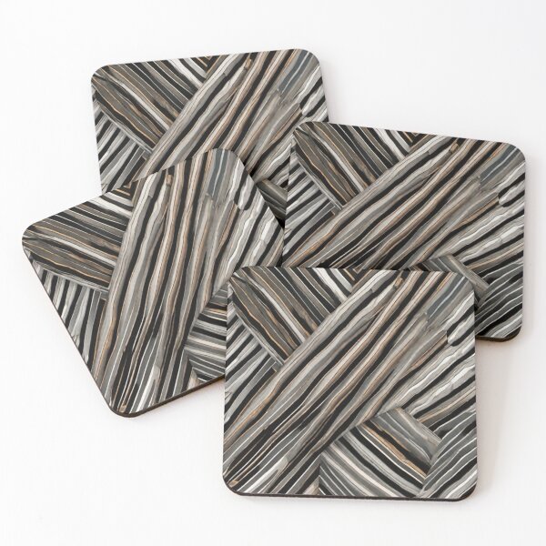 Item preview, Black & Grey Diagonally strap Abstract Retro Pattern Design designed and sold by Md Rashid  Hasan.
