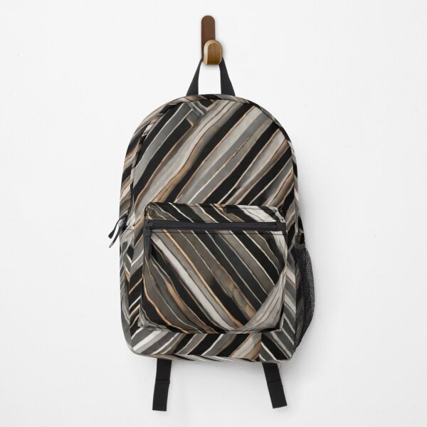 Item preview, Black & Grey Diagonally strap Abstract Retro Pattern Design designed and sold by Md Rashid  Hasan.
