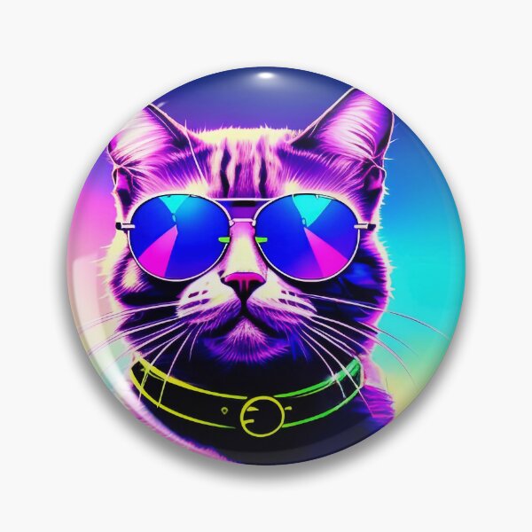 Item preview, Synthwave Cat designed and sold by InkedPixel.