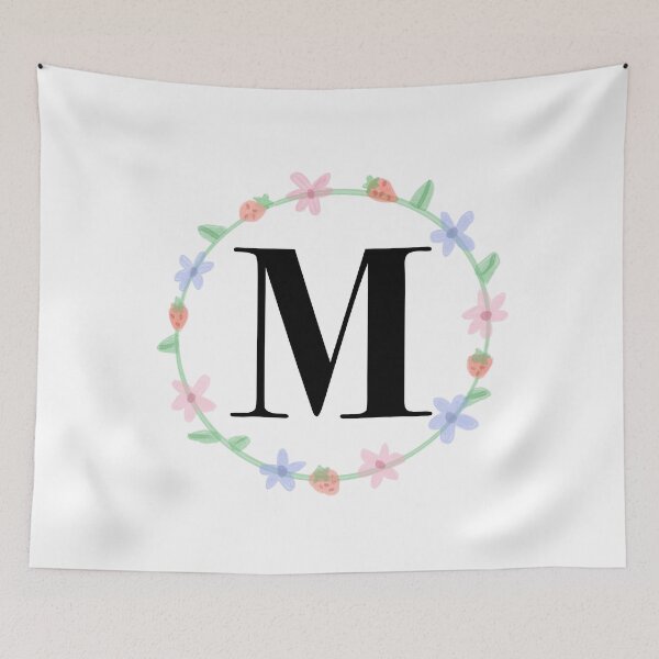 Item preview, “M” initial   designed and sold by tinasartspace.
