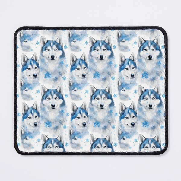 Item preview, Snowy Gaze: Huskies in Winter designed and sold by TheFrenchVegan.