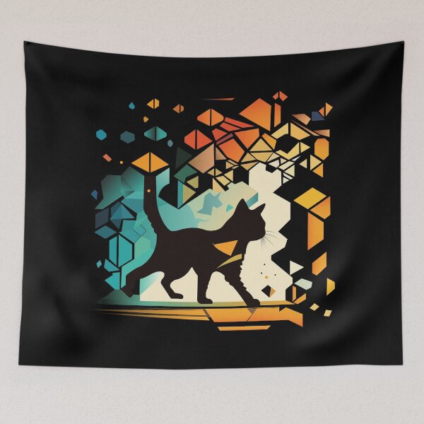 Item preview, Windswept Portrait: Mosaic Fragmentation - Cat designed and sold by ArtStile.