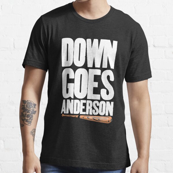 Down Goes Anderson Funny Meme Baseball Shirt - TeeUni