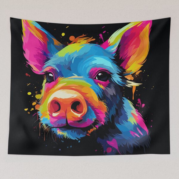 Item preview, Pig of Harmony: Vegan Unity Symbol designed and sold by TheFrenchVegan.
