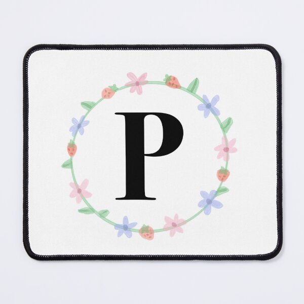 Item preview, “P” initial   designed and sold by tinasartspace.