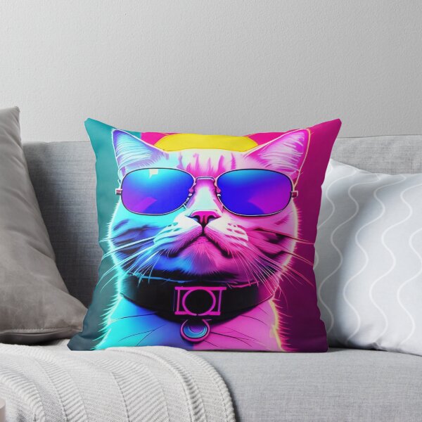 Item preview, gato de onda de sintetizador designed and sold by InkedPixel.
