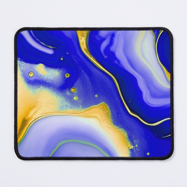 Item preview, Royal Blue and Golden Liquid Swirls Style 2 designed and sold by Darcy777.