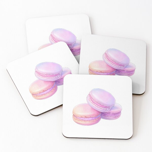 Item preview, Cute Kawaii Pink and Purple Macaroons designed and sold by CozyKawaiiArt.