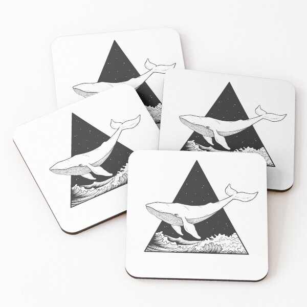 Item preview, Triangle composition with whale and ocean waves designed and sold by Viktoriia.