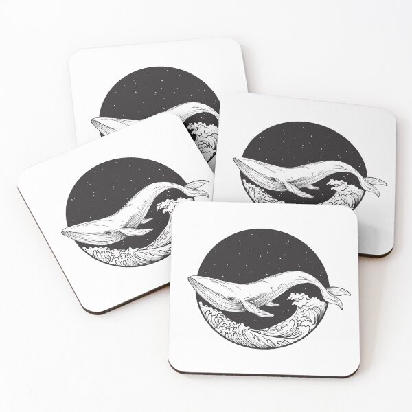 Item preview, Round composition with whale and ocean waves designed and sold by Viktoriia.