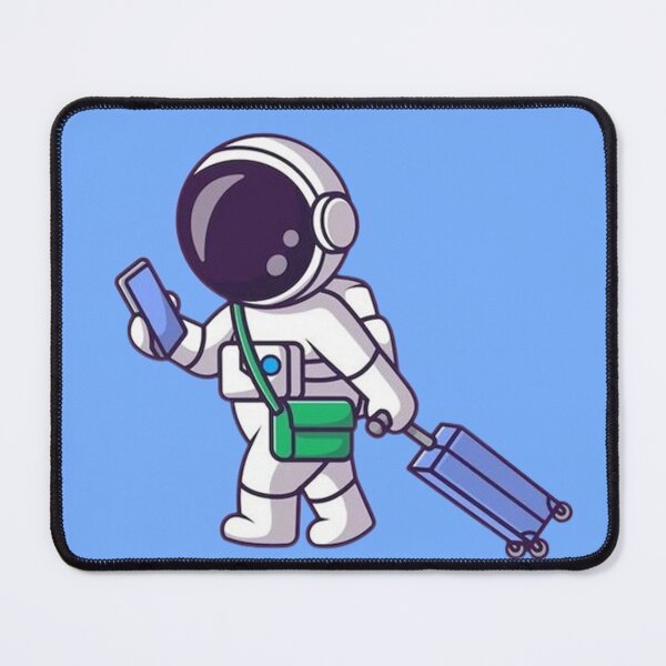 Item preview, Cute astronaut traveling with suitcase and phone designed and sold by Stre1f.