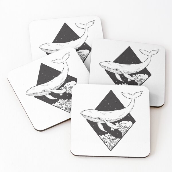 Item preview, Rhombus composition with whale and ocean waves designed and sold by Viktoriia.