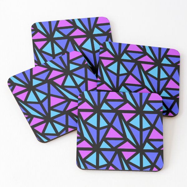 Item preview, Pink Purple Blue Rectangle Triangle Pattern  designed and sold by awsomepatterns.