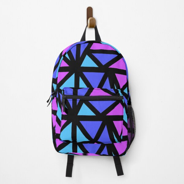 Item preview, Pink Purple Blue Rectangle Triangle Pattern  designed and sold by awsomepatterns.