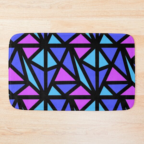 Item preview, Pink Purple Blue Rectangle Triangle Pattern  designed and sold by awsomepatterns.