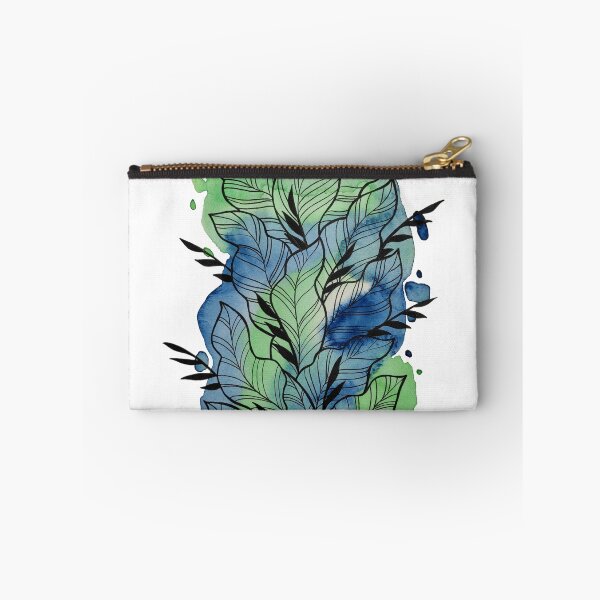 Item preview, Blue Green Watercolor Leafage Ben designed and sold by BEATRIZKOBORI.