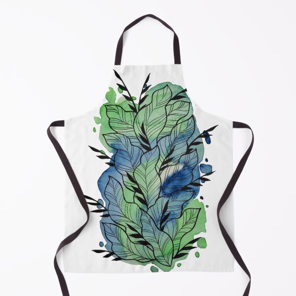 Item preview, Blue Green Watercolor Leafage Ben designed and sold by BEATRIZKOBORI.