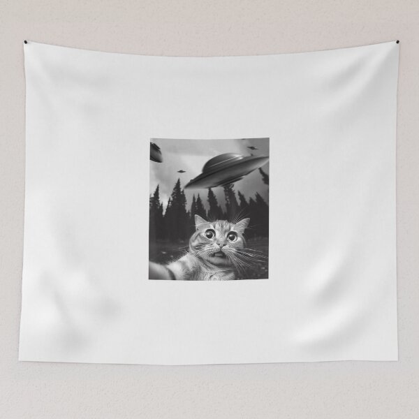Item preview,  Womens Funny Cat Selfie With Ufos designed and sold by EricFreemane.