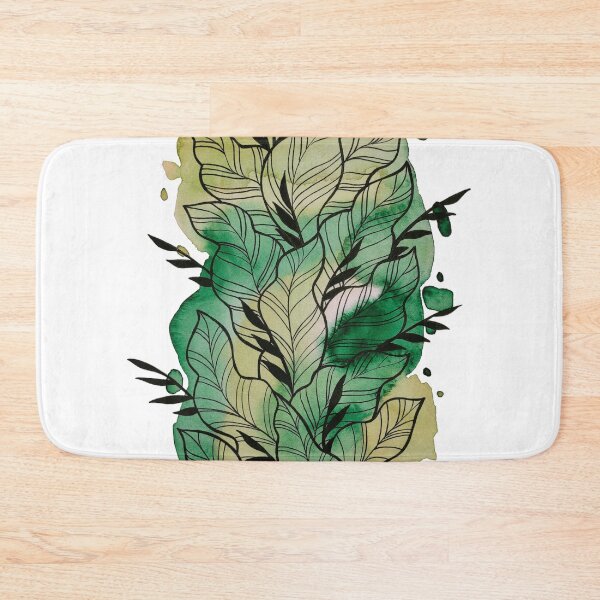 Item preview, Green Watercolor Leafage Ben designed and sold by BEATRIZKOBORI.