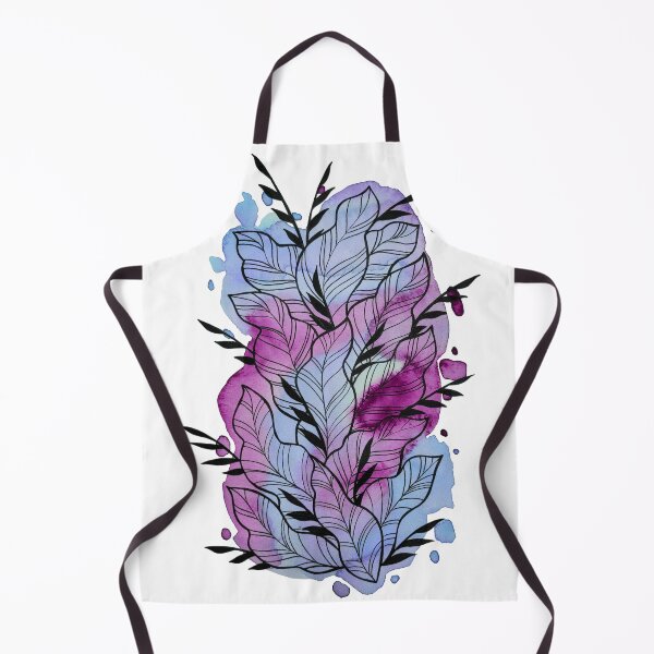 Item preview, Purple Blue Watercolor Leafage Ben designed and sold by BEATRIZKOBORI.