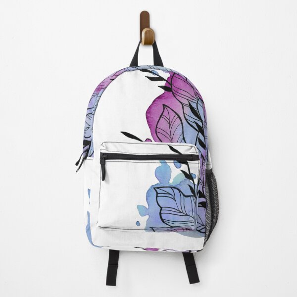 Item preview, Purple Blue Watercolor Leafage Ben designed and sold by BEATRIZKOBORI.